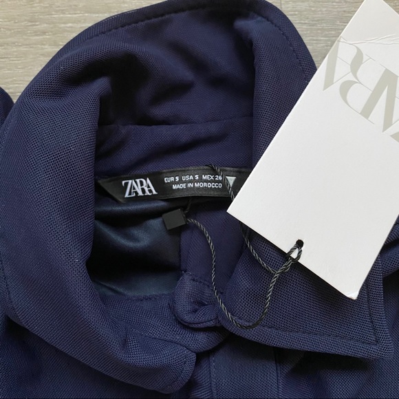 Zara Draped Dress Midnight Blue - Picture 16 of 16